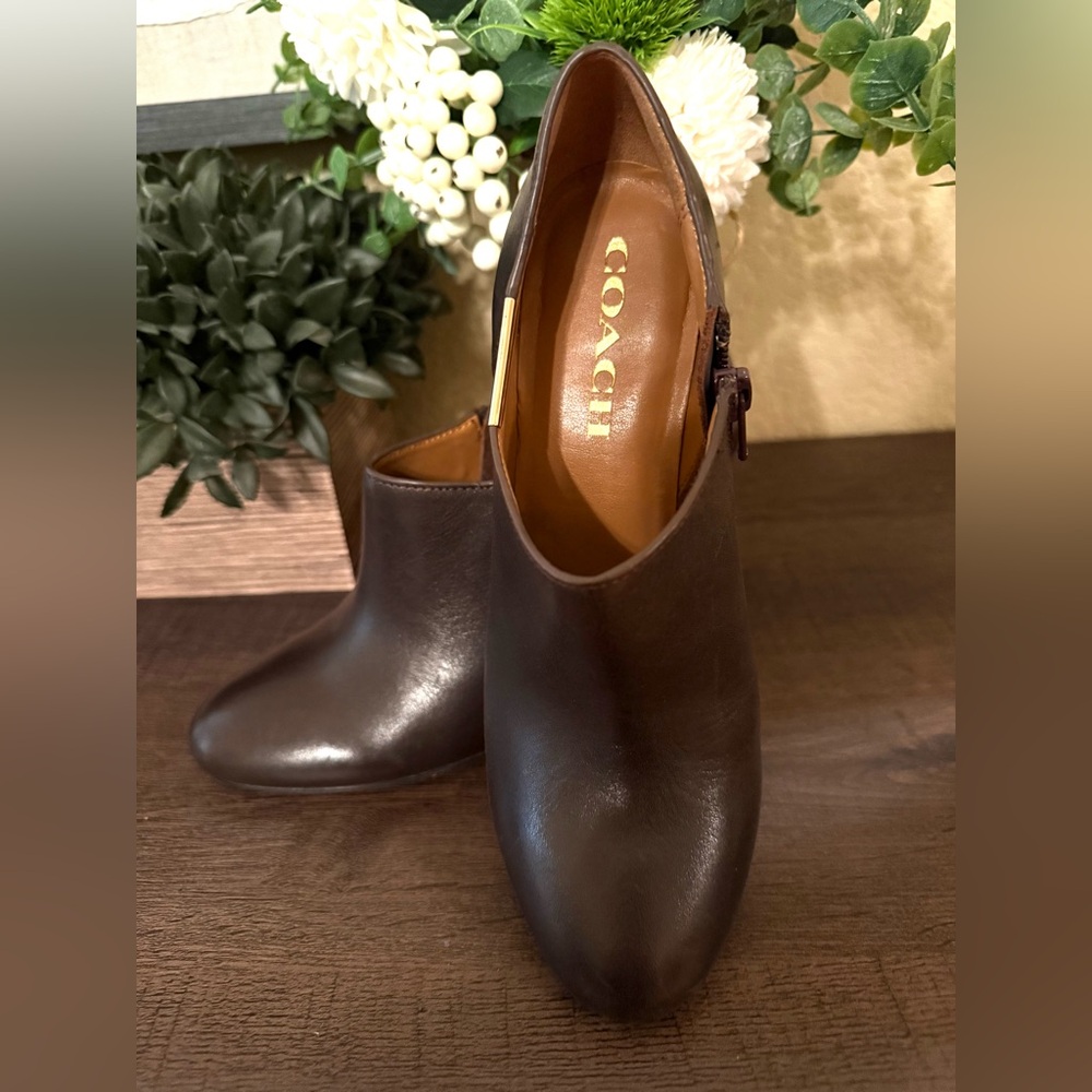 Coach Dark Brown Ankle Booties